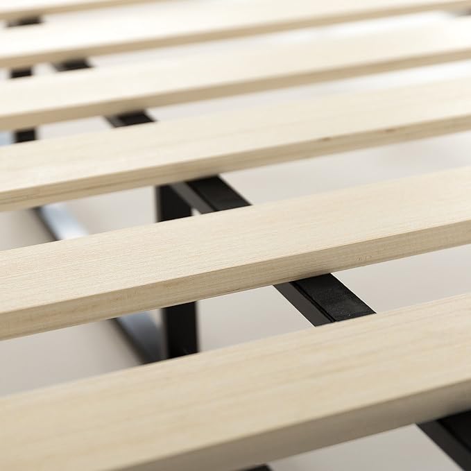 ZINUS Metal Box Spring with Wood Slats, 9 Inch Mattress Foundation, Sturdy Steel Structure, Easy Assembly, King
