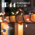 Easter Decorations Mini String Lights - 26.5 feet 100 Count Mini Light Set on Green Wire Plug in End to End Connectable for Indoor Outdoor Party Yard Garden Patio Home Easter Decor, Multicolored
