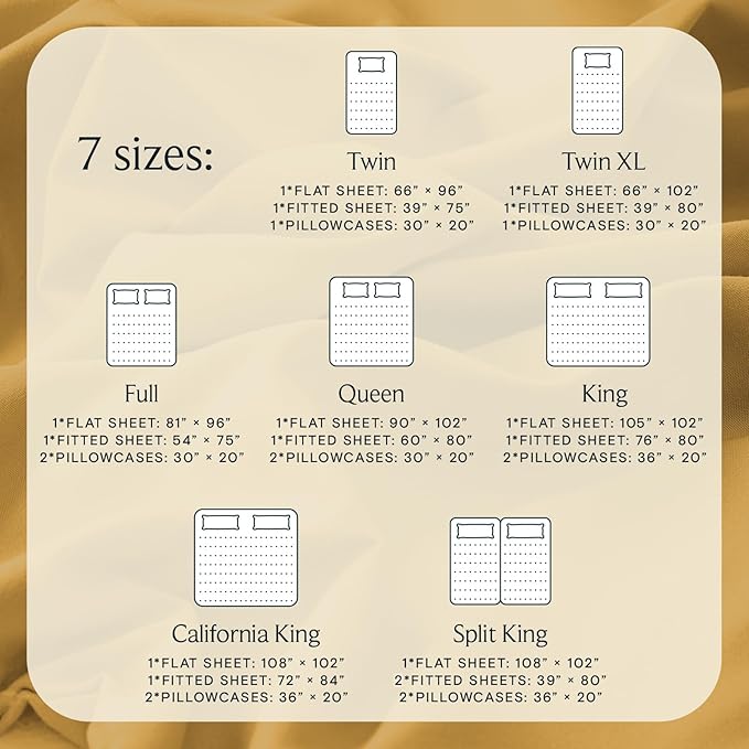 LuxClub 4 PC Full Sheet Set, Breathable Luxury Bed Sheets, Deep Pockets Wrinkle Free Cooling Bed Sheets Machine Washable Hotel Bedding Silky Soft - Medallion Gold Full