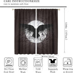 Cool Raven Print Curtains for Bedroom - Vintage Nordic Viking Theme Dead Tree Crow Full Moon Window Drapes,Energy Saving Thermal Insulated Rod Pocket Bedroom Blackout Curtains 2 Panels 54L x 21W