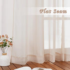 NICETOWN Voile Taupe Sheer Curtains 84 Inches Long, Grommet Airy & Lightweight Window Draperies Translucent Elegant Panels for Living Room/Bedroom,W54 x L84, Set of 2