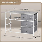Sorbus Dresser with 8 Drawers - Chest Clothing Organizer Unit with Steel Frame Wood Top Knob Handle Easy Pull Fabric Bins - Large Storage Furniture for Bedroom, Hallway, Living Room, Nursery & Closet