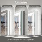 48x32 Inch Led Mirror for Bathroom with Front Light and Backlit, Dimmable Anti Fog Wall Bathroom Mirror with Led Lights, Water Proof, Decor Vanity Mirror