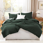 Litanika Forest Green Comforters Oversized King Size, 3 Pieces Lightweight Solid Bedding Comforter Set, All Season Fluffy Bed Set (120x98In Comforter & 2 Pillowcases)