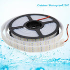 16.4Ft Super Bright Triple Row LED Strip Lights, Daylight White 6000K DC12V 1800LEDs Dimmable Flexible Truck LED Tape Lights, Outdoor Waterproof IP67 Wheel Light Strips