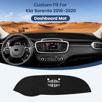 Dashboard Cover Mat Custom Fit for Kia Sorento 2016 2017 2018 2019 2020 Dash Cover Nonslip Dash Mat Protector Sunshade No Glare Black
