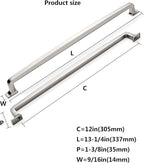 khtumeware 6 Pack 12 Inch Kitchen Cabinet Handles Polished Nickel Cabinet Pulls Drawer Pulls Kitchen Cabinet Hardware Kitchen Handles for Cabinets Cupboard Handles Drawer Handles