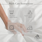 Linen Home 100% Cotton Percale Sheets Twin Size, Silver, Deep Pocket, 3 Pieces Set - 1 Flat, 1 Deep Pocket Fitted Sheet and 1 Pillowcase, Crisp Cool and Strong Bed Linen