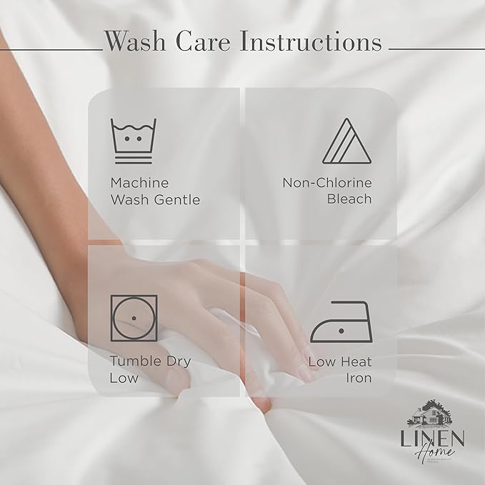 Linen Home 100% Cotton Percale Sheet Set Pack of 2, King Size, Silver, Deep Pocket, 8 Pieces Set - 2 Flat, 2 Deep Pocket Fitted Sheet and 4 Pillowcases, Crisp Cool and Strong Bed Linen