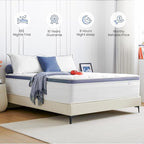 Full Mattress, 12 Inch Full Size Medium Plush Hybrid Mattress in a Box with Gel Memory Foam, Individually Pocketed Springs for Support and Pressure Relief, 100-Night Trial