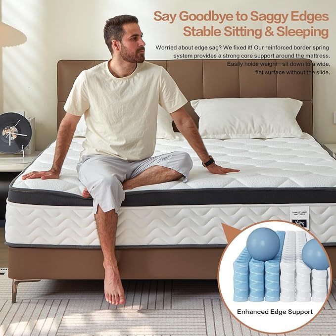Queen Mattress,14 Inch Queen Size Mattresses in a Box, Memory Foam Mattress for Pressure Relief & Cool Sleep,CertiPUR-US Certified,Safe Foams & Fabric,Non-Fiberglass,Medium Firm,80" x 60"