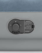 Intex 64157E Dura-Beam Plus Mid-Rise Air Mattress: Fiber-Tech – Twin Size – Built-in USB Electric Pump – 14in Bed Height – 300lb Weight Capacity