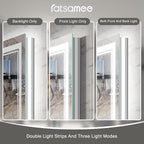 72x32 Inch Led Mirror for Bathroom with Front Light and Backlit, Dimmable Anti Fog Wall Bathroom Mirror with Led Lights, Water Proof, Decor Vanity Mirror