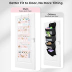 Clastyle Animals Over The Door Organizer Star Nursery Hanging Storage Organizer for Kids Clothes Diaper Toy Closet Door Hanging Shelf Storage for Bedroom Bathroom Pantry, Balloon, 5-Tier