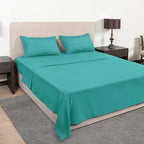 Mejoroom Twin Sheet Set - Hotel Collection Twin Sheets - Bedding Sheets & Pillowcases with Deep Pocket Fitted Sheet, Breathable, Wrinkle & Fade Resistant - 3 Piece(Teal)