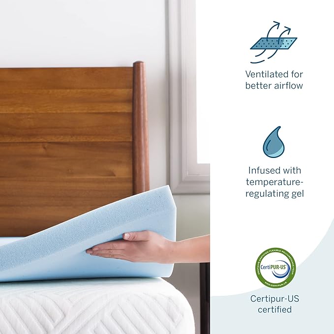LUCID - LU30FF30GT Lucid 3 Inch Gel Infused Memory Foam Mattress, Full