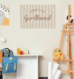Girls Room Decor Long Live Girlhood Canvas Banner Hanging Flag Vintage Banner for Nursery Playroom Wall Decor for Kids Bedroom Dorm Toddler Decorations Trendy Room Decor Baithday Christmas Gift