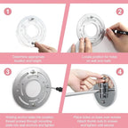 Wall Mounted Makeup Vanity Mirror with Lights, 8” Double Sided 1X/10X Wall Mount Magnifying Bathroom Shaving Mirror with 3 Color Lights, Rechargeable Touch Dimmable Extendable Cosmetic