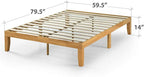 ZINUS Moiz Wood Platform Bed Frame, Wood Slat Support, No Box Spring Needed, Easy Assembly, Natural, Queen