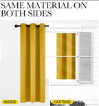 NICETOWN Gold Blackout Cafe Faux Silk Curtains for Small Windows, 42" Wide by 84" Long, 2 Panels, Grommet Privacy Blackout Satin Drapes for Home Decoration