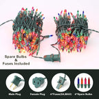 BrizLabs Multicolored Christmas Lights, 69.6ft 300 Count Connectable Christmas Tree Lights, 120V UL Certified Incandescent Light String, Mini Xmas Light for Indoor Xmas Holidays Home Decoration