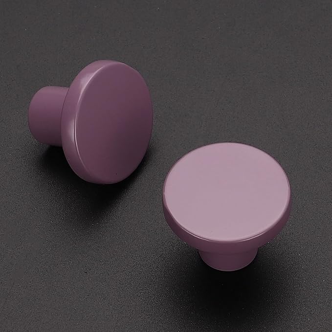 Ravinte 20 Pack Cabinet Knobs Purple Kitchen Cabinet Knobs Round Dresser Drawer Pulls Closet Door Pulls 1-1/5 Inch