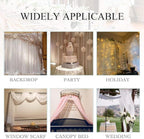RYB HOME Long Sheer Curtains Scarf for Wedding Canopy Bed Kids Room Birthday Party Backdrop Outdoor Indoor Decor Long Scarf Windows Valance, 60 x 216 in per Panel, 1 Pair, Peach
