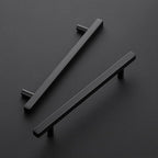 Ravinte Black Cabinet Handles 5 Pack 6-3/10 inch Matte Black Square Cabinet Pulls Kitchen Hardware 8-4/5 inch Overall Length Kitchen Drawer Pulls
