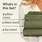 Twin 4 Piece Sheet Set - Comfy Breathable & Cooling - Ultra-Soft Hotel Luxury Bedding Set with 8-16 Inch Deep Pockets - 1 Flat & 1 Fitted Sheet & 2 Pillowcases - Wrinkle Free & Easy Care - Sage Green