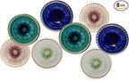Perilla Home Marrakesh Mix Ceramic Knob (Set of 8) Decorative Knobs for Home Kitchen Cabinet Hardware Cupboard Door Dresser Wardrobe and Drawer Pulls