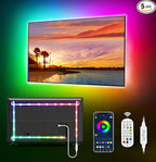 MATICOD LED Lights for TV Led Backlight, 9.84ft RGB Led Strip Lights for TV Lights Behind, USB Led Light Strip for 32-43in TV, Bluetooth APP Control Music Sync Strip Lighting for Christmas Decorations