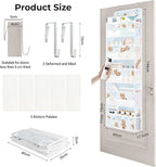 Clastyle Animals Over The Door Organizer Star Nursery Hanging Storage Organizer for Kids Clothes Diaper Toy Closet Door Hanging Shelf Storage for Bedroom Bathroom Pantry, Bear, 5-Tier