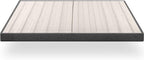 ZINUS Upholstered Metal and Wood Box Spring, 4 Inch Mattress Foundation, Easy Assembly, Fabric Paneled Design, King, Grey