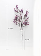 JAKY-Global Babys Breath Fabric Cloth Artificial Flowers 12 Bundle European Fake Silk Plants Farmhouse Decor Wedding Party Decoration Bouquets Real Touch DIY Home Garden (Autumn Purple-12pcs)