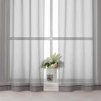 Aiyufeng Grey Sheer Curtains for Bedroom, Semi Sheer Privacy Curtains & Drapes Sunlight Filter for Hallway Window Guest Room Country House, 40 x 63 inches Long, 2 Panels