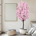 Pink Artificial Cherry Blossoms Tree Faux Cherry Blossom Tree Indoor Beautiful Trees for Home Decor