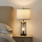 25'' Farmhouse Table Lamps for Living Room Set of 2 with USB C+A Ports, Vintage Bedside Lamp for Bedroom, Touch Lamps for Nightstand, Dual Lights Independent Switch, 4 Bulbs Included, Gold