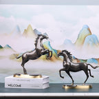 Brass Running Horse Statue Handmade Horse Figurines, Scandinavian Luxury Office Living Room Decor Horse Art Sculpture Animals - For Desktop Coffee Table Shelves Entrance Tables Fireplaces Decor