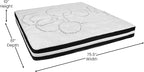 Flash Furniture Capri Comfortable Sleep 10 Inch CertiPUR-US Certified Hybrid Pocket Spring Mattress, King Mattress in a Box, White