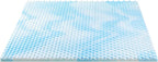 ZINUS 1.5 Inch Swirl Gel Cooling Memory Foam Mattress Topper, Smaller, More Convenient WonderBox Packaging, Cooling, Airflow Design, CertiPUR-US Certified, Twin