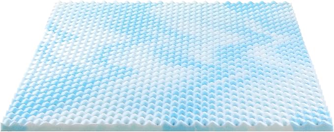 ZINUS 1.5 Inch Swirl Gel Cooling Memory Foam Mattress Topper, Smaller, More Convenient WonderBox Packaging, Cooling, Airflow Design, CertiPUR-US Certified, Full