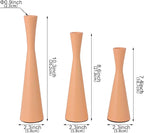 Vixdonos Taper Candle Holders Metal Candlestick Holders Set of 3 Table Mantel Decorative Candle Stand for Dinning,Party，Wedding,Home Decor(Pink Orange)