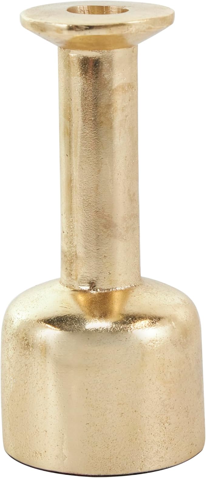 Deco 79 Aluminum Metal Decorative Candle Holder Candle Stand with Rounded Bases, Set of 2 Candlestick Holder 7", 8" H, Gold