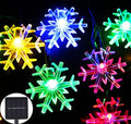 Solar Christmas Lights Outdoor Waterproof Decorations 20 Ft 30 LED Snowflake String Fairy Lights with 8 Lighting Modes for Wedding, Party, Tree, Room, Garden, Patio, Yard, Home