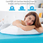 3 Inch Twin XL (39"x80") Memory Foam Mattress Topper, Cooling Gel Infused Mattress Pad, Soft Bed Topper for Pressure Relief Back Pain, Breathable, CertiPUR-US Certified
