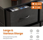 Sweetcrispy Dresser, Tall Dresser for Bedroom, Drawer Dresser Organizer Storage Drawers with 10 Drawers, Chest of Drawers with Fabric Bin, Steel Frame, Wood Top for Bedroom, Closet, Entryway