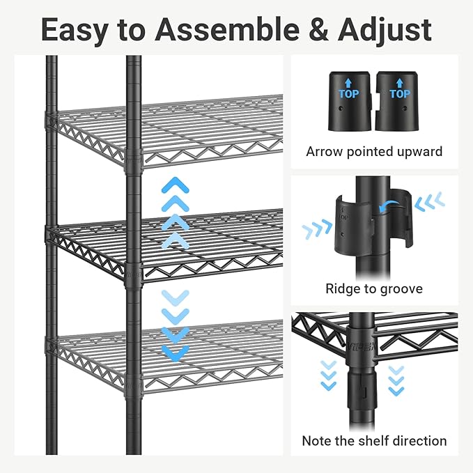 VIPEK V5C Portable Clothes Closet Wardrobe Bedroom Armoires Heavy Duty Covered Clothes Rack, Black Metal Clothing Rack with Grey Oxford Fabric Cover, Adjustable Custom Closet Rack 70.1"Lx17.3"Wx76.4"H