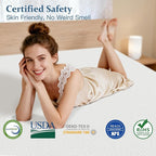 Airensky 3 Inch Memory Foam Mattress Topper, Cooling Gel Infused High Density King (76"x80") Topper with Removable Skin-Friendly Cover, Bed Topper for Pressure Relief Back Pain, CertiPUR-US Certified