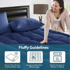 CYMULA California King Mattress Topper - Extra Thick Cooling Mattress Pad Cover for Back Pain - Soft Mattress Protector Bed Topper Pillow Top with 8-21 Inch Deep Pocket 3D Snow Down Alternative Fill