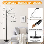 Floor Lamp, 18W 1800LM Super Bright LED Floor Lamp with Remote & Works with Smart Plug, Dimmable Timing Eye Caring Reading Lamps Floor Standing for Living Room Bedroom Office